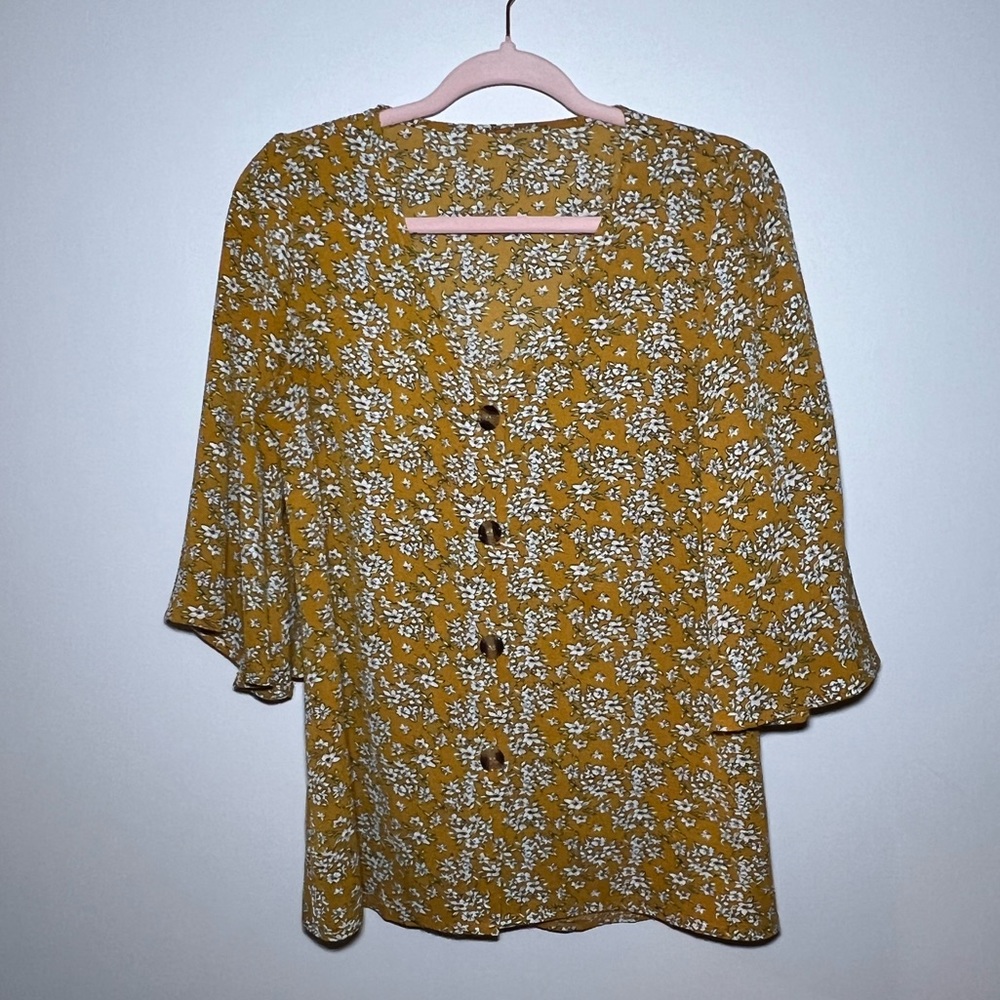 Yellow Floral Top